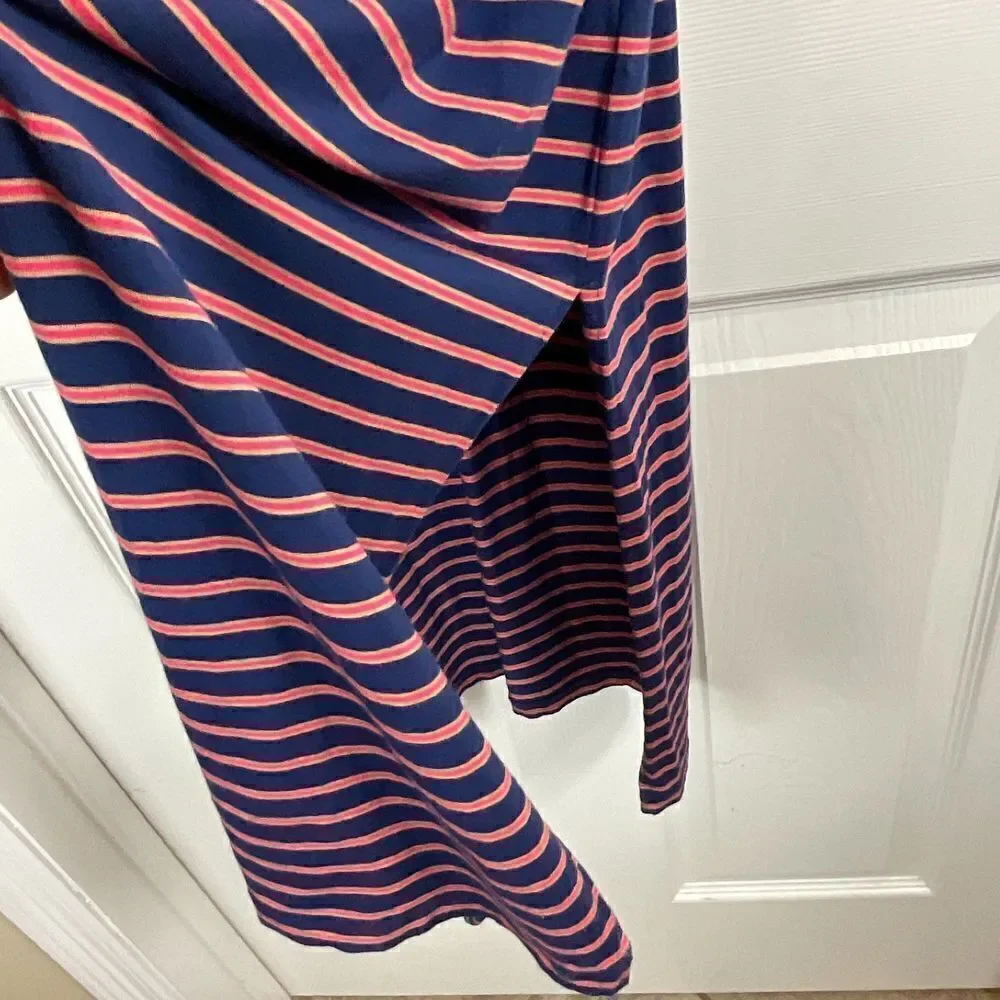 Madewell Womens Sz XS Weekend Blue Striped Strapless Maxi Dress Elastic Waist T2 - Picture 8 of 11